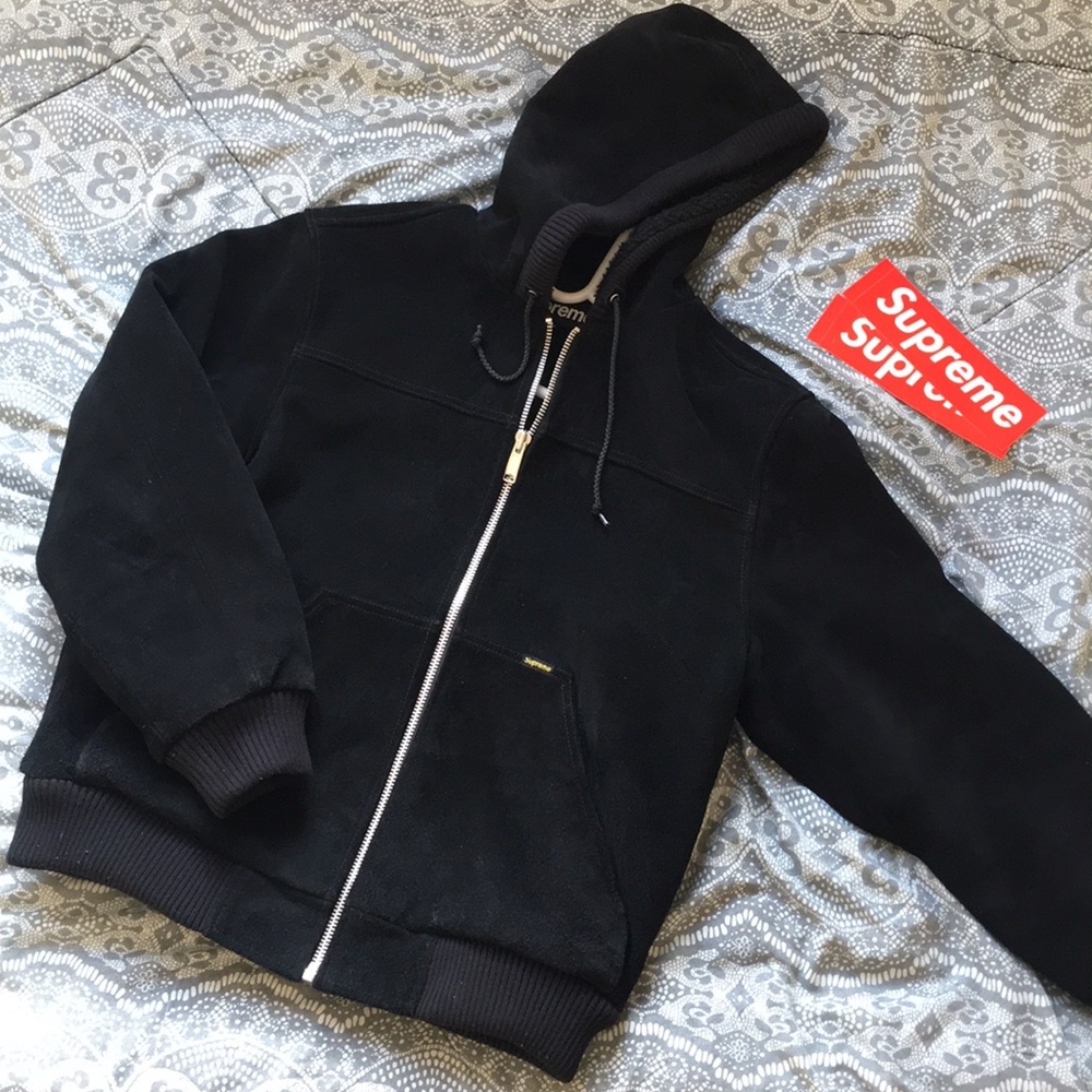 ‼️SUPREME SUEDE HOODED WORK JACKET‼️